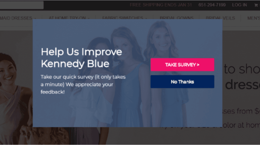 Kennedy Blue Exit Intent Popup