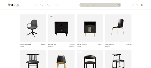 VEDBO product category page