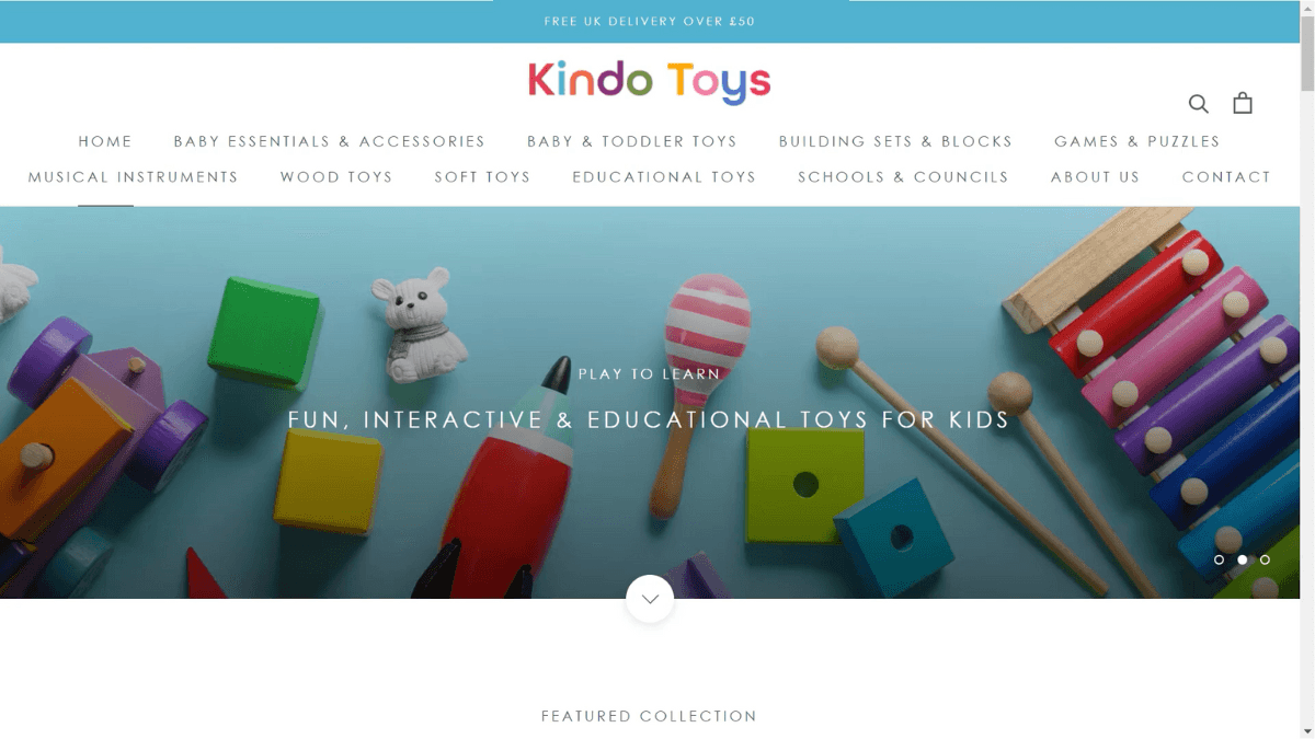 kindo toys top nav