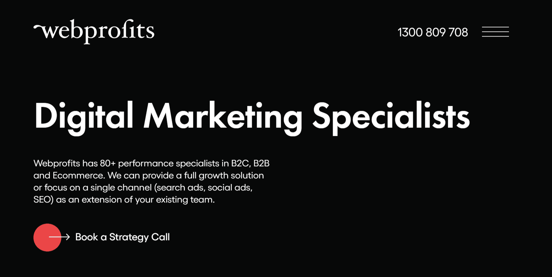 Webprofits CTA Example