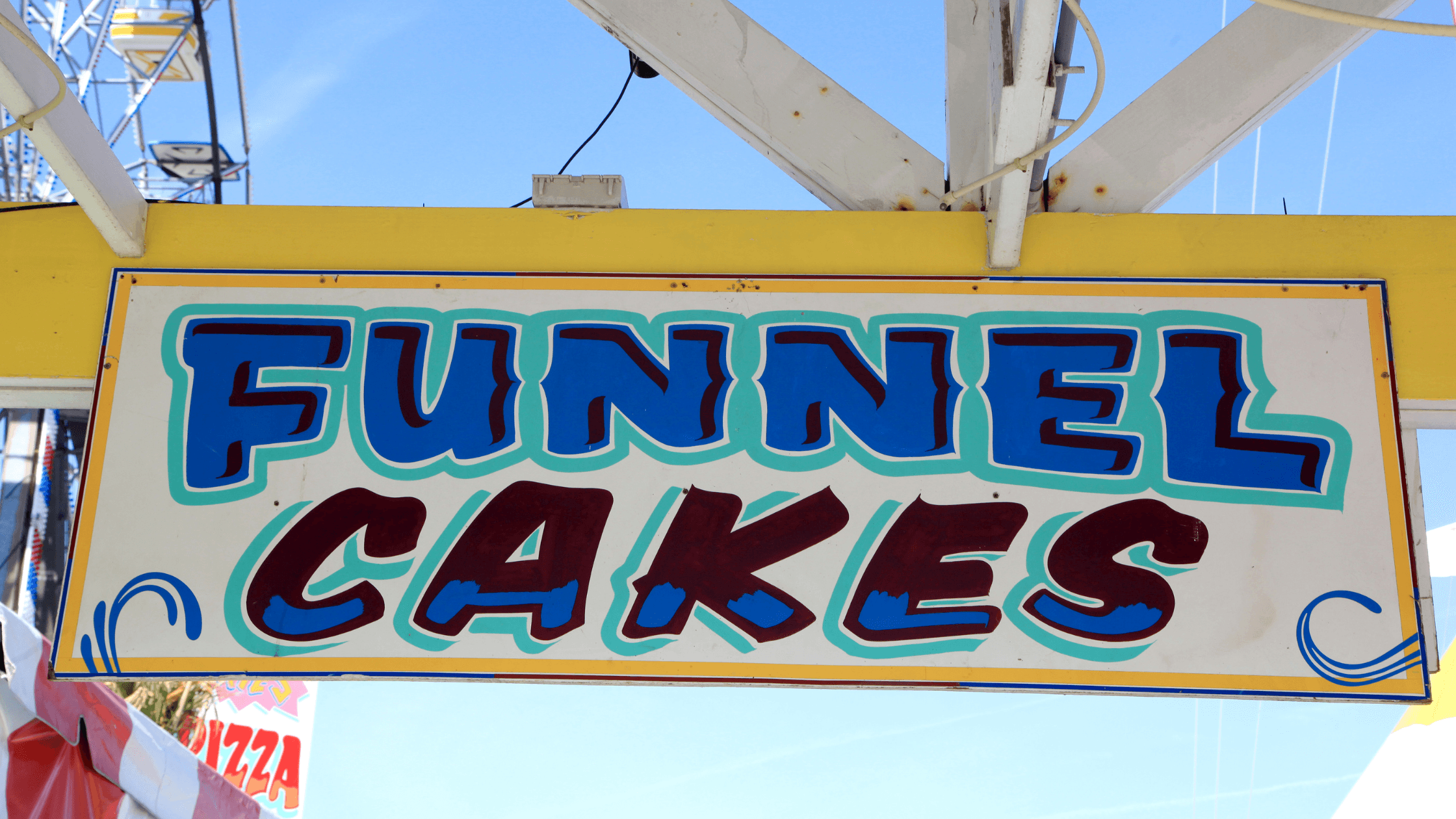 Sign reading Funnel Cakes