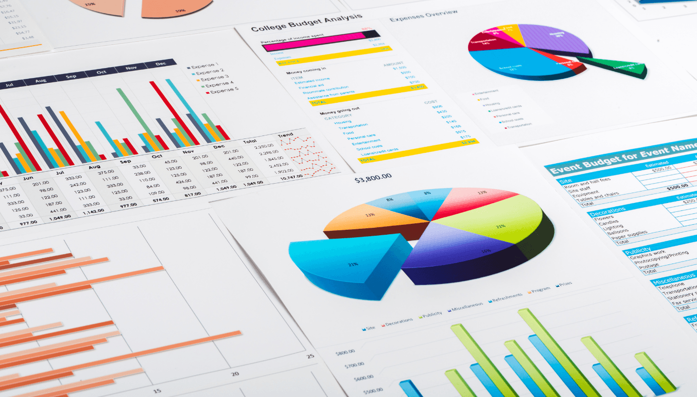 marketing reporting with pie chart