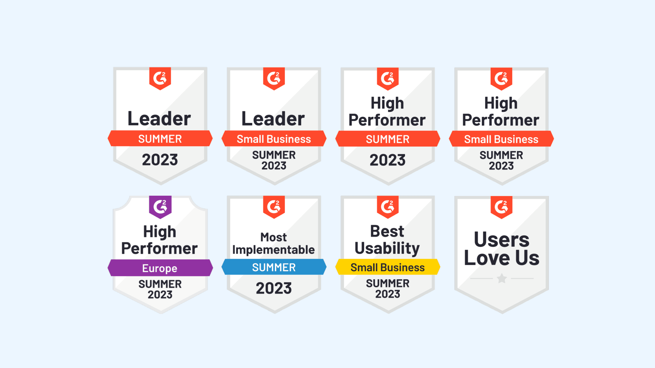 G2 Summer 2023 Lucky Orange Badge Collection