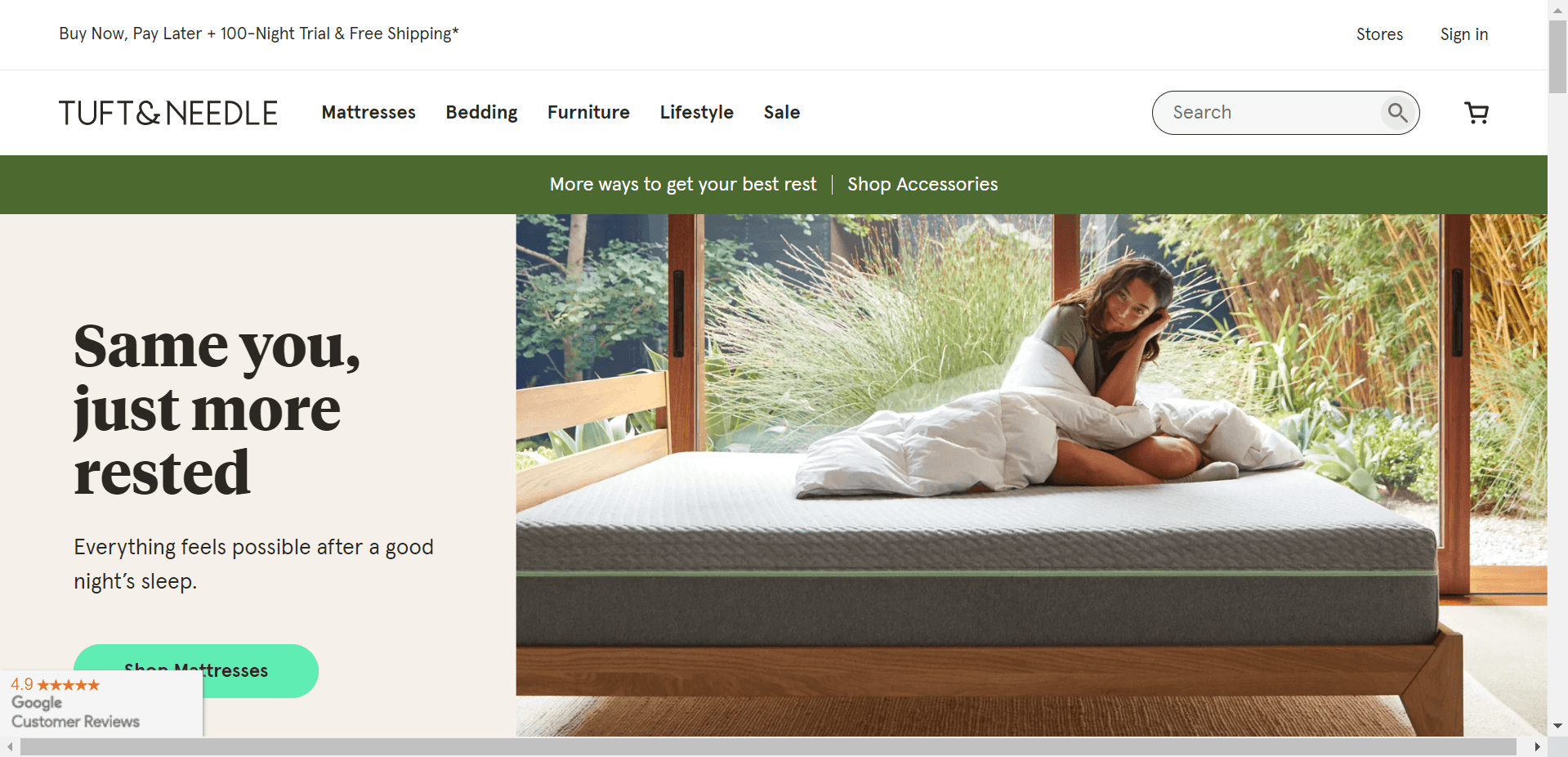Tuft & Needle Landing Page