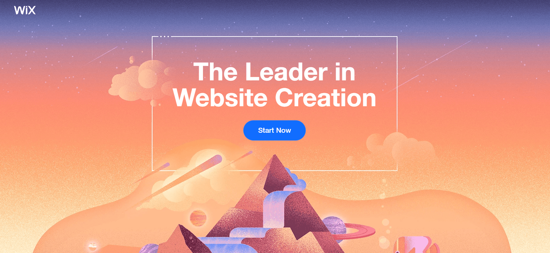 Wix simple landing page example