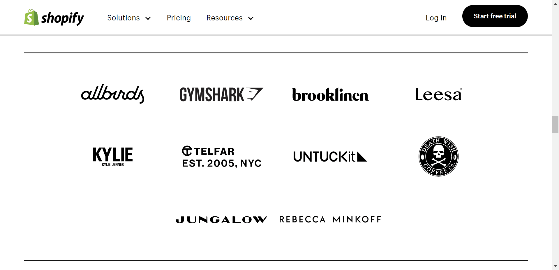 Shopify Current Customer Logo List