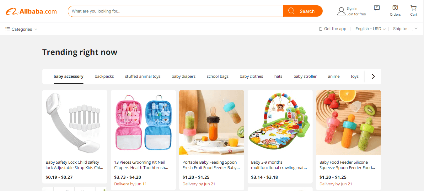 Alibaba dynamic pricing example