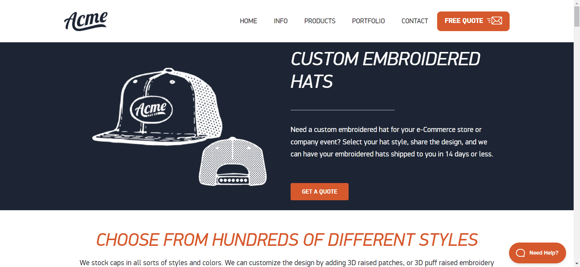 ACME custom hats