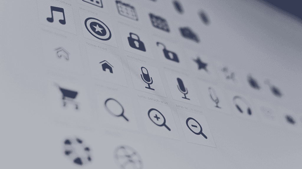 minimalist web design icons